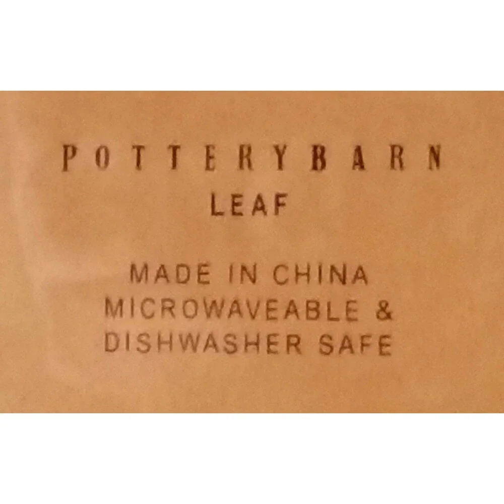 Pair of Pottery Barn Brown Maple Leaf Salad Plates 11